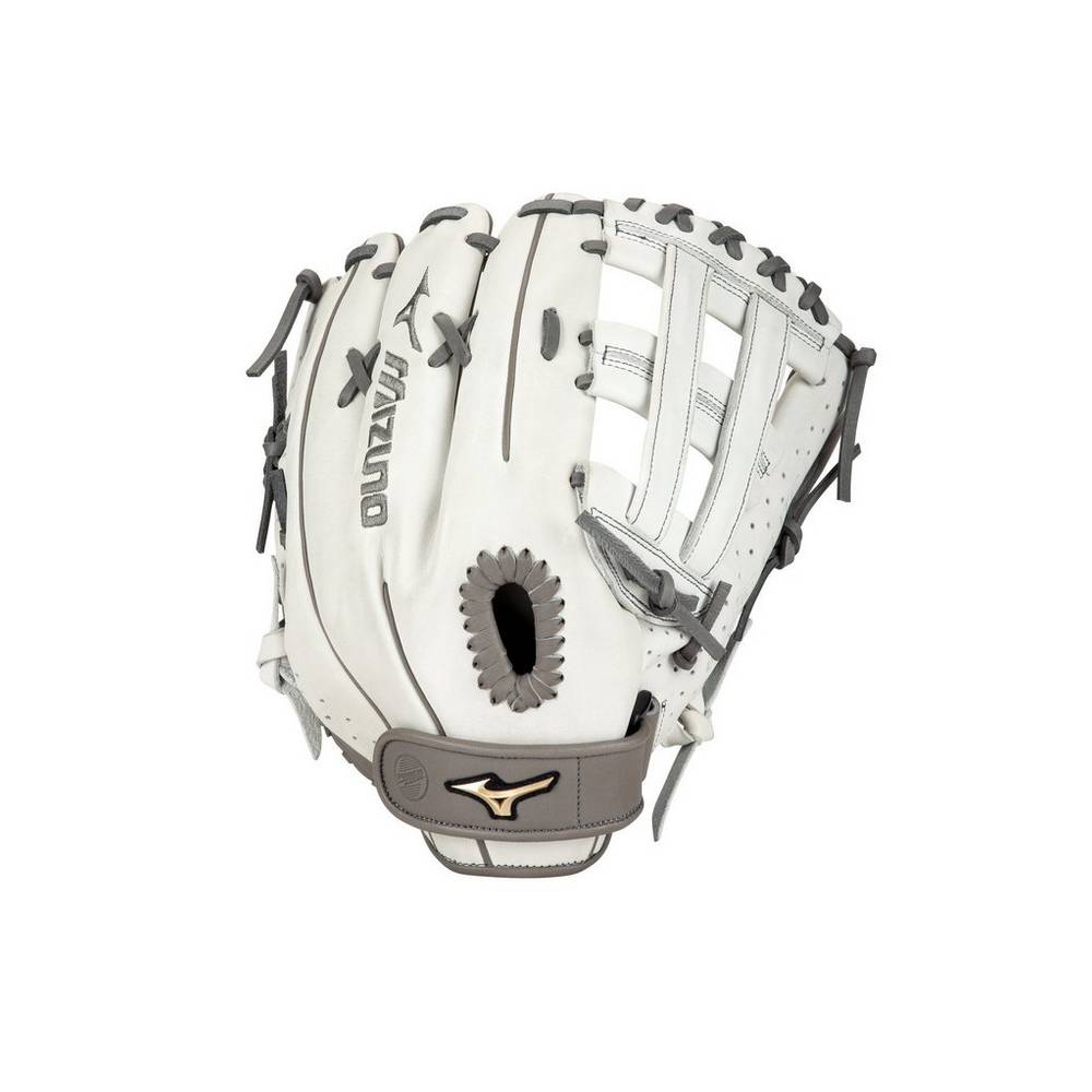 Womens Mizuno Prime Elite Outfield Fastpitch 13" Softball Gloves White/Grey Philippines (QIWRAP587)